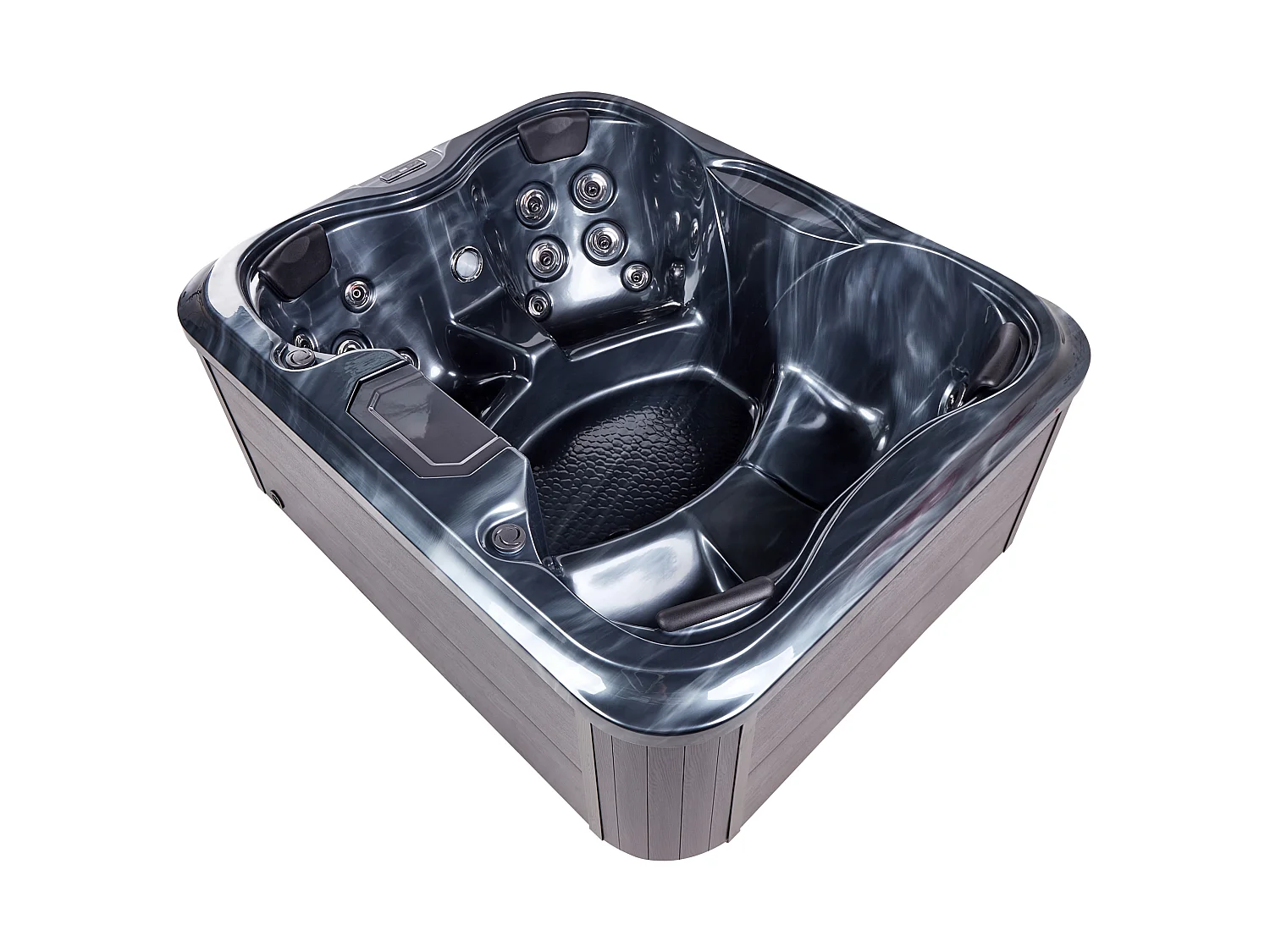 Outdoor Whirlpool mit LED ARCELIA Grau