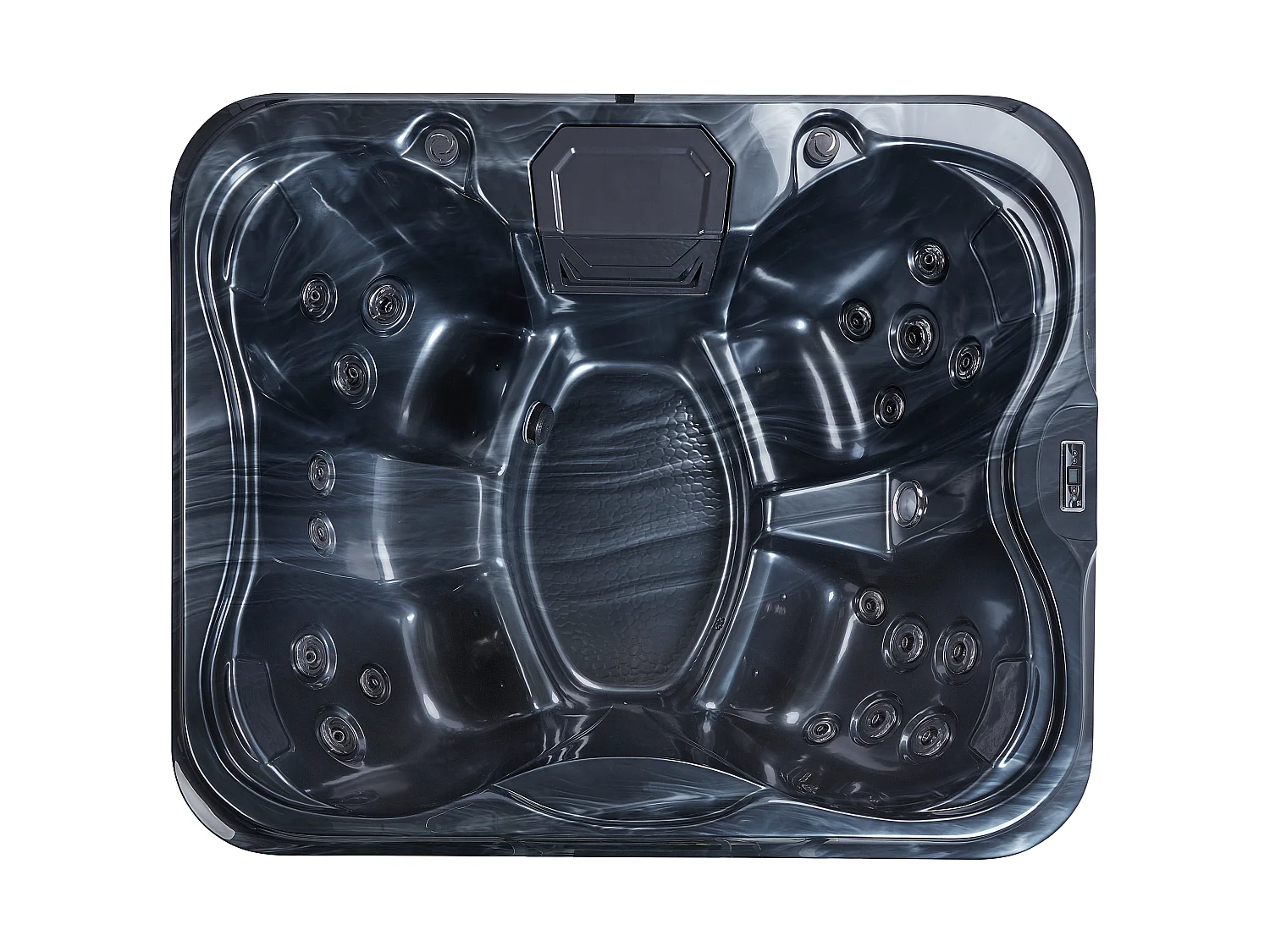Outdoor Whirlpool mit LED ARCELIA Grau