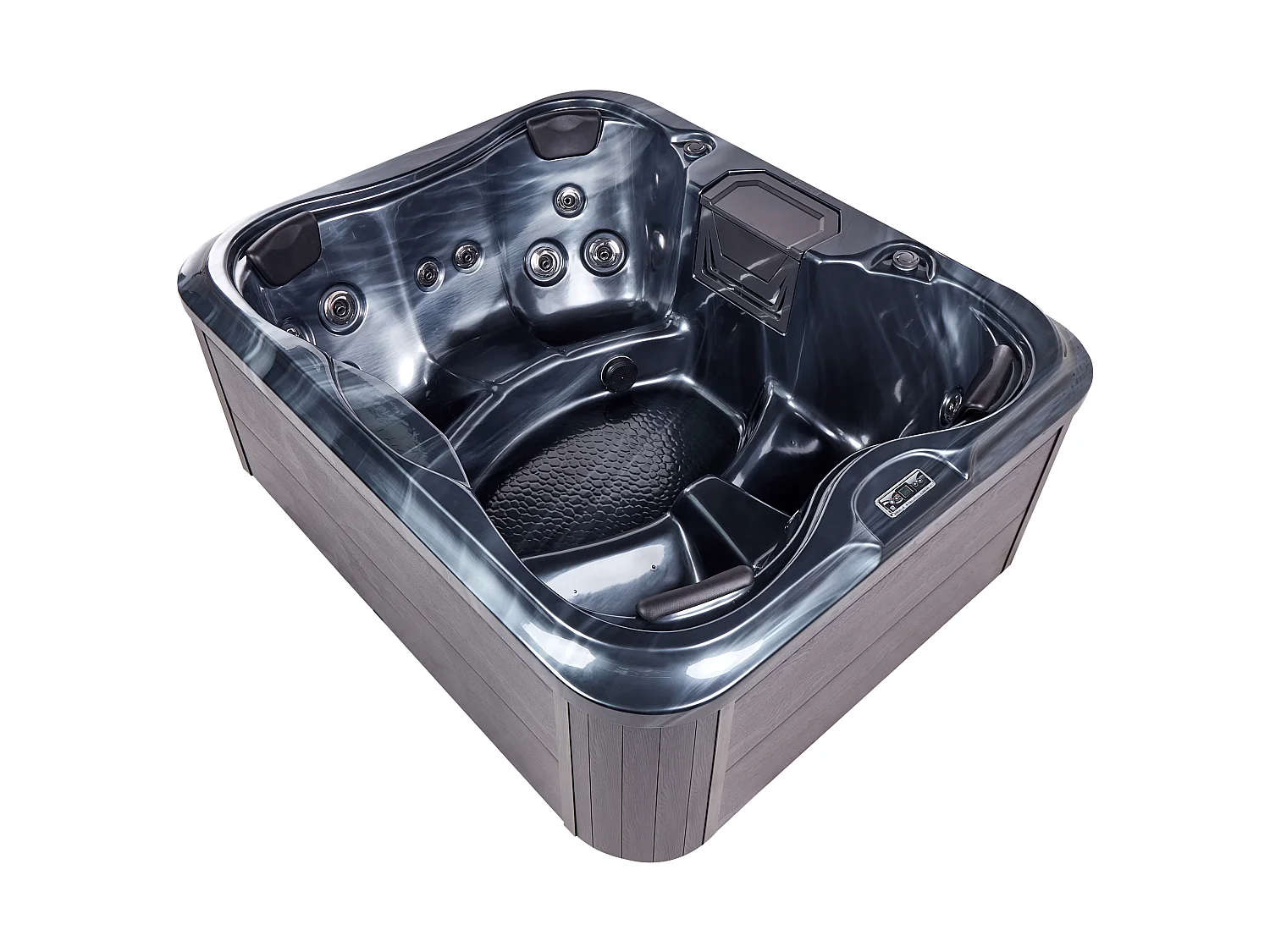 Outdoor Whirlpool mit LED ARCELIA Grau