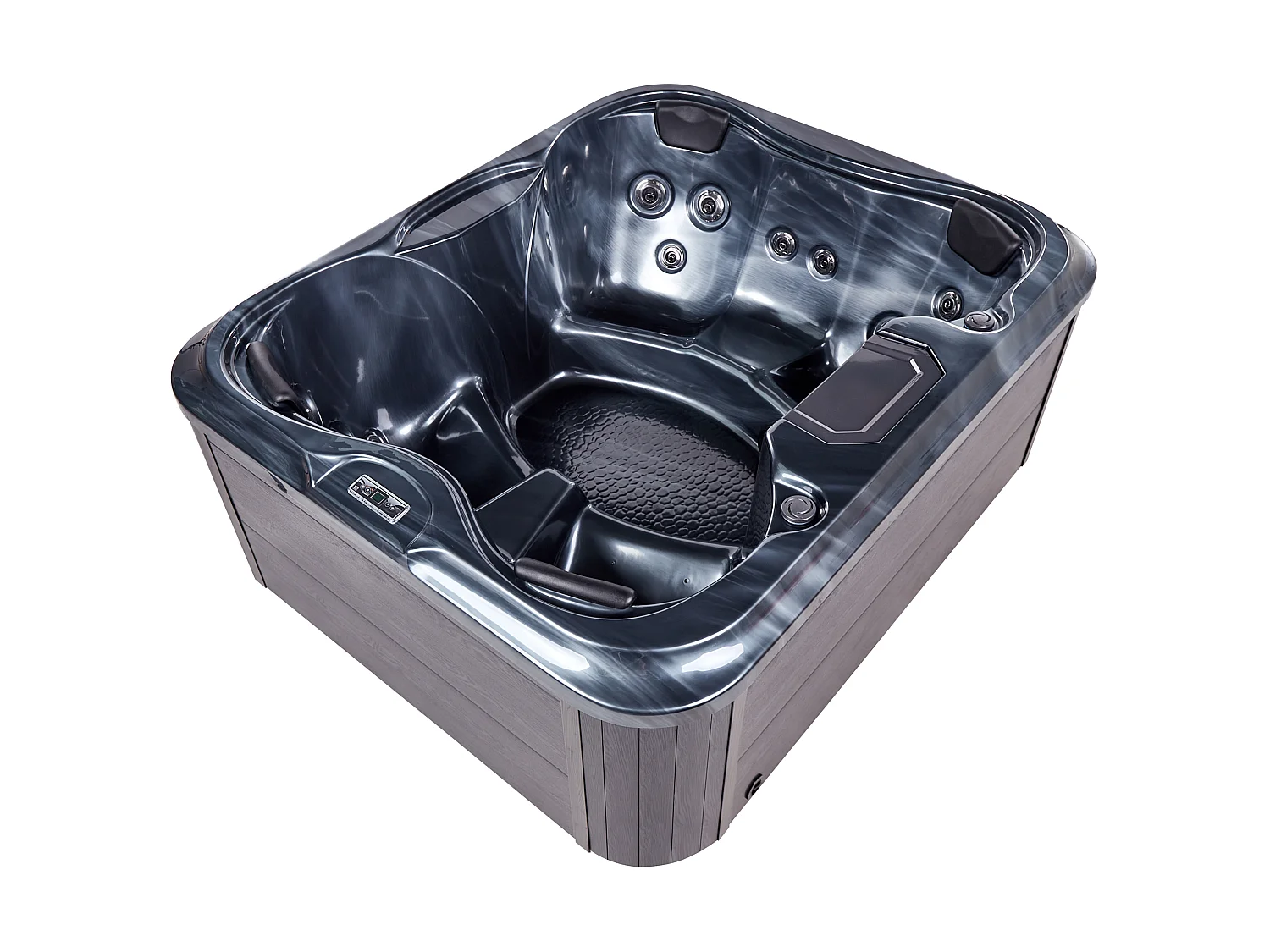 Outdoor Whirlpool mit LED ARCELIA Grau