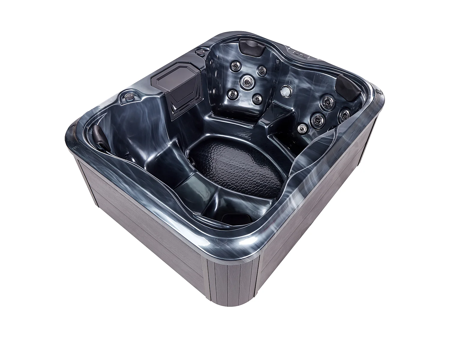 Outdoor Whirlpool mit LED ARCELIA Grau