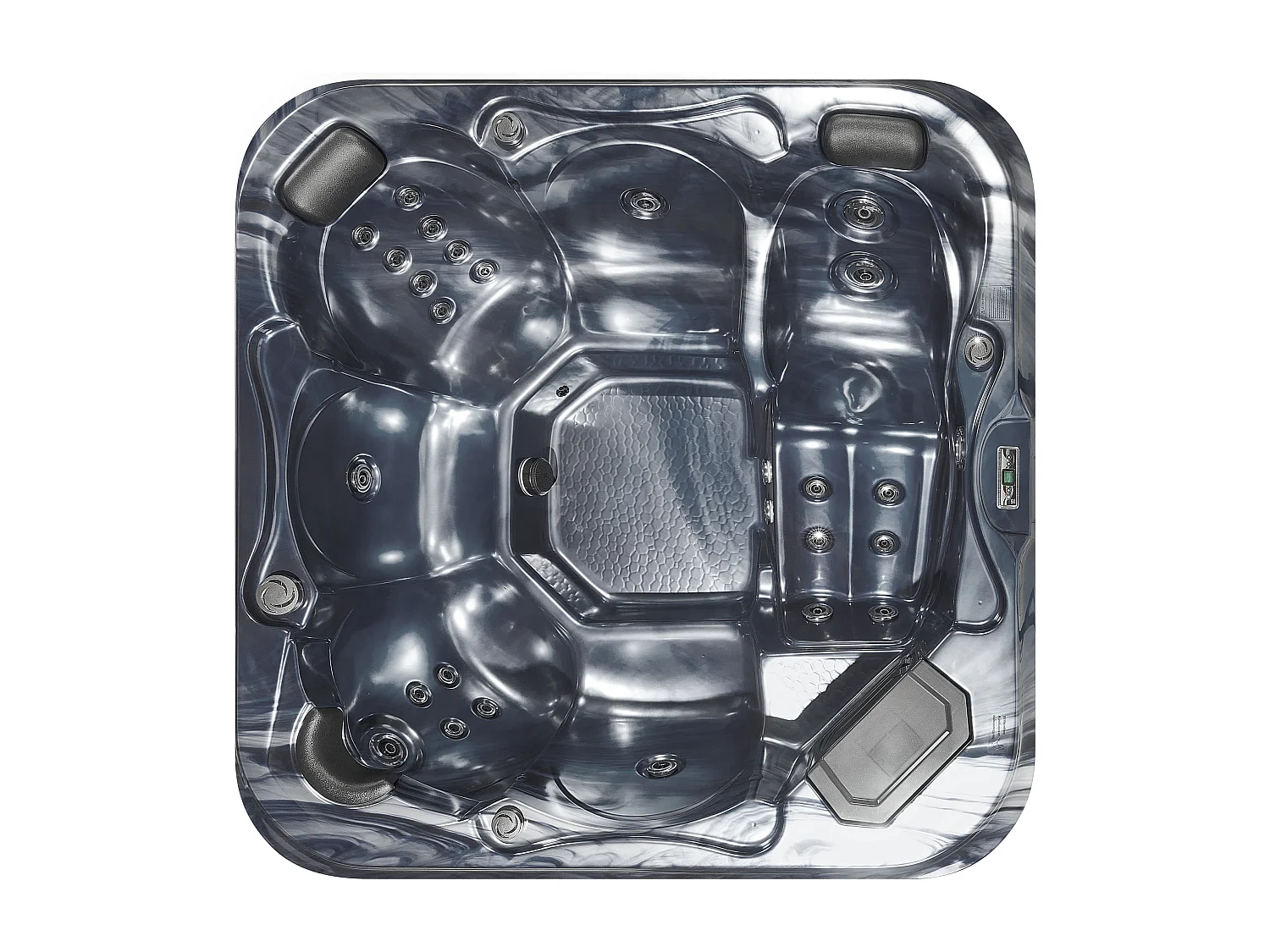 Spa d'extérieur avec LED TULAROSA Gris graphite