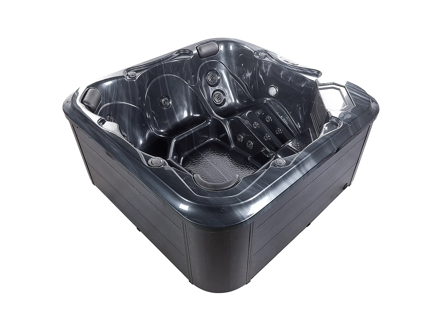 Spa d'extérieur avec LED TULAROSA Gris graphite