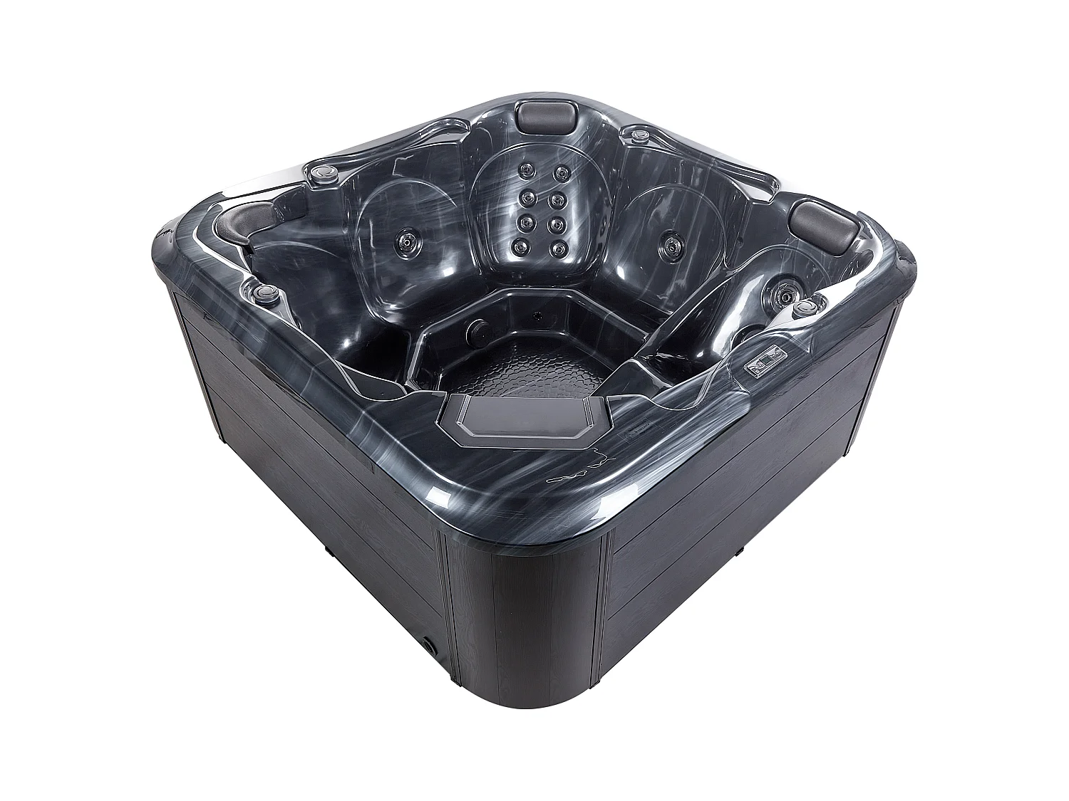 Outdoor hottub met LED TULAROSA Grafietgrijs