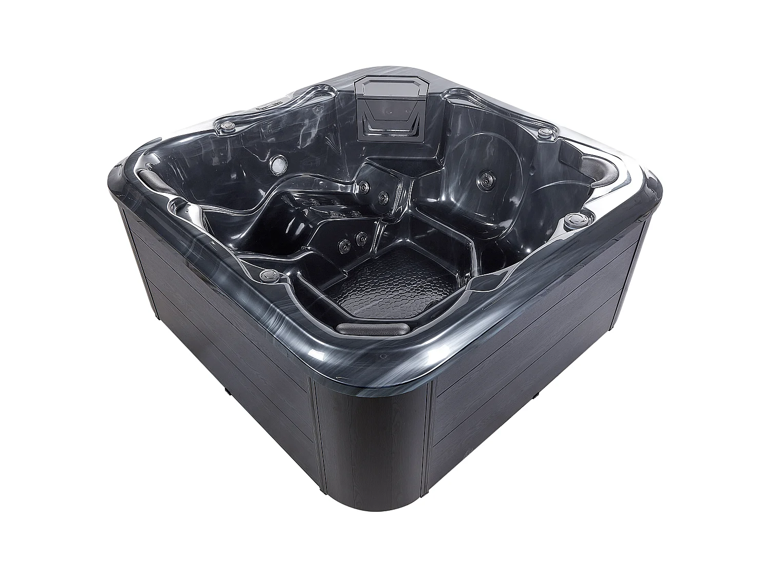 Outdoor hottub met LED TULAROSA Grafietgrijs