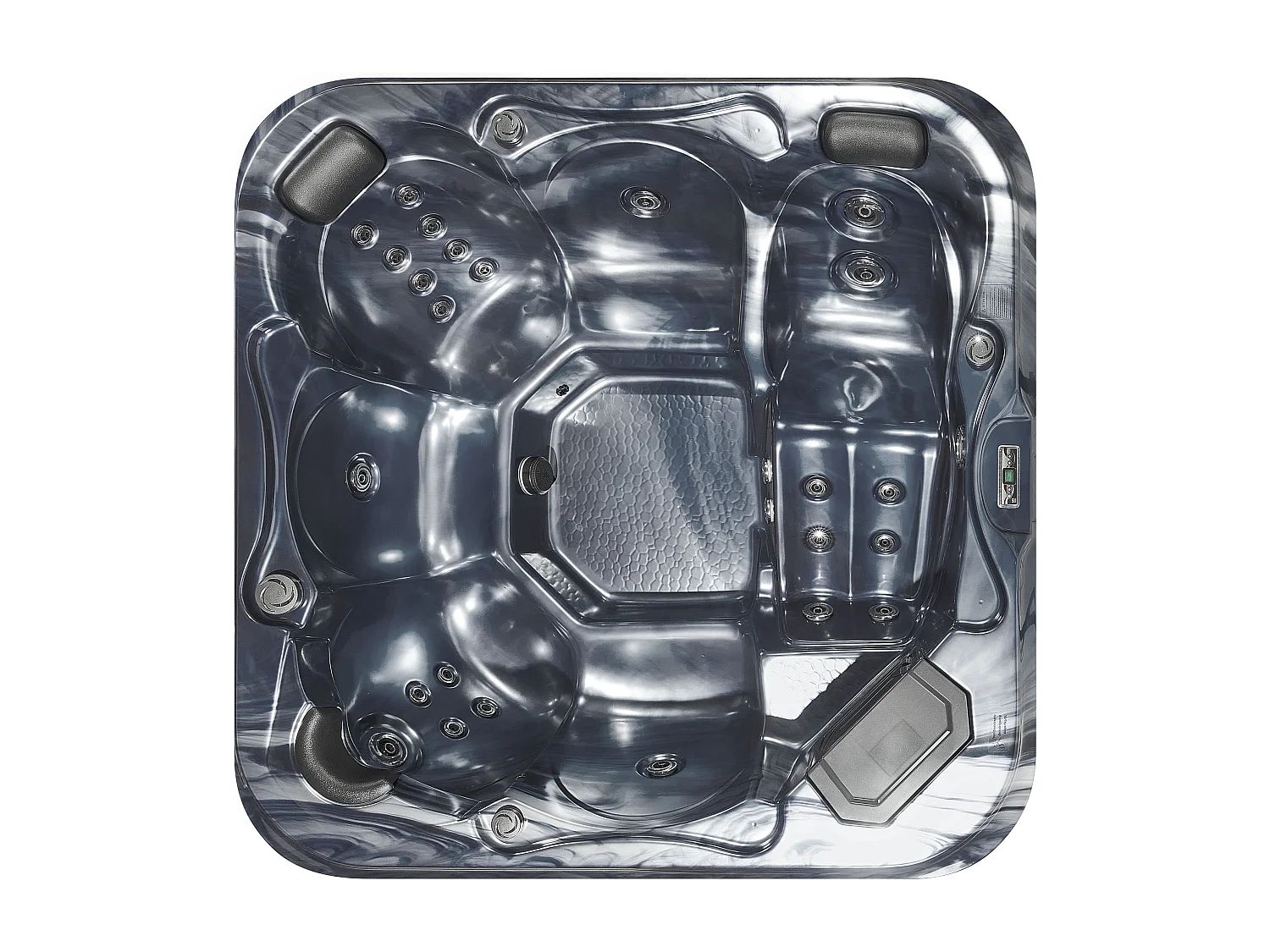 Spa d'extérieur avec LED TULAROSA Gris graphite