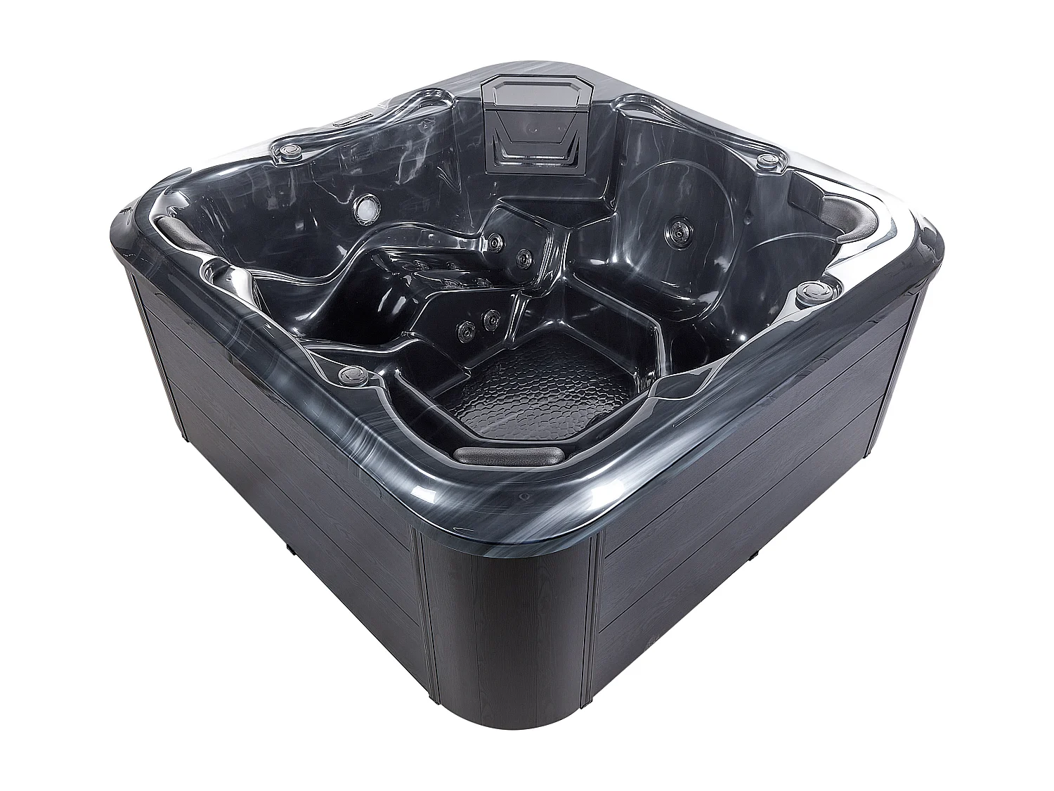 Spa d'extérieur avec LED TULAROSA Gris graphite