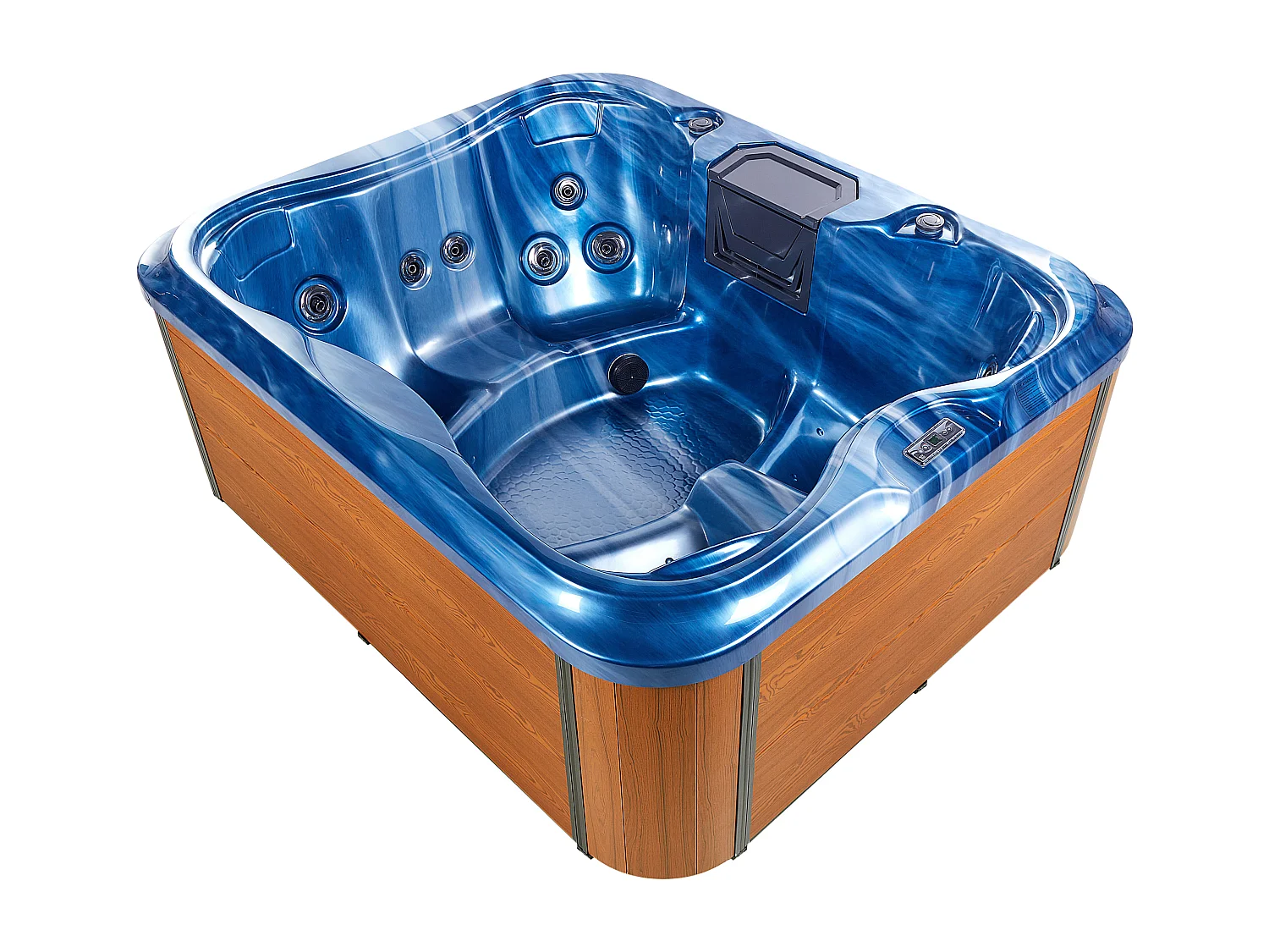 Vasca idromassaggio da esterno con LED ARCELIA Blu