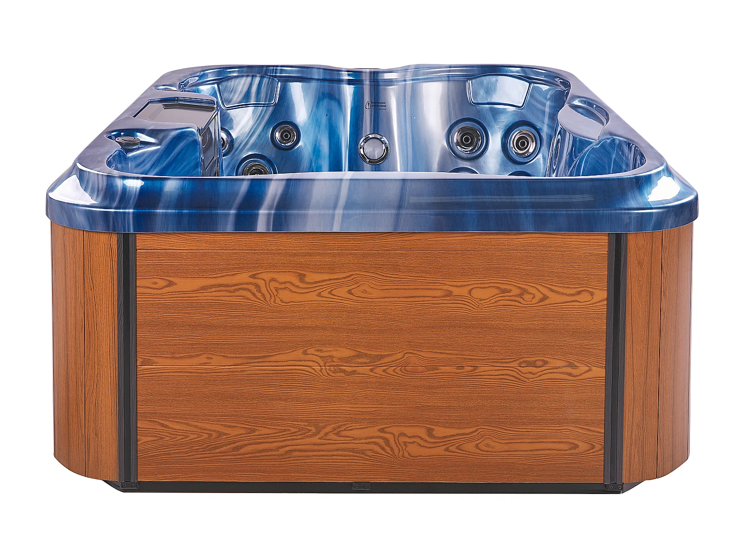 Luxus Outdoor Whirlpool Spa für 4 Personen mit LED Regenschutz blau Arcelia