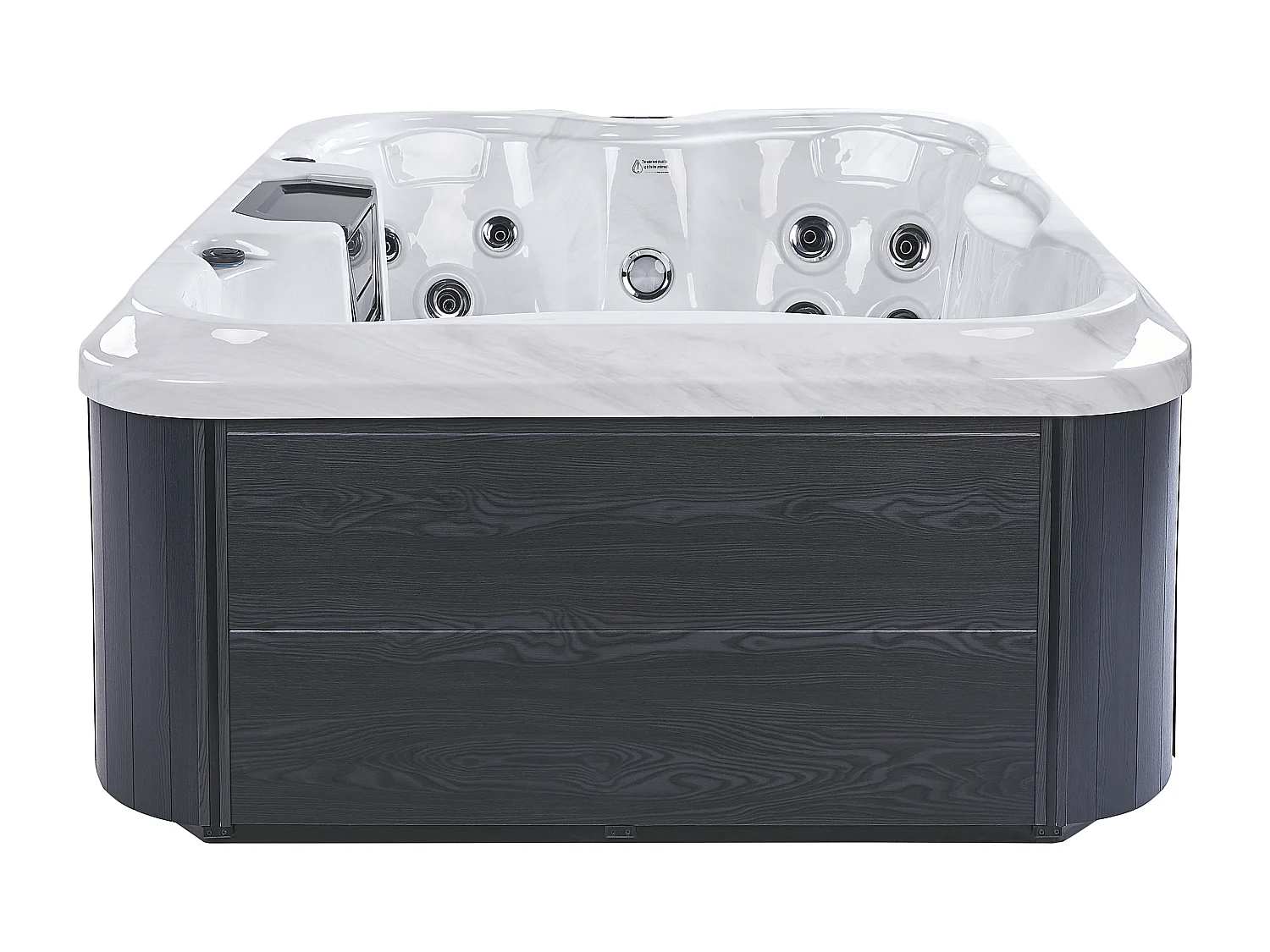 Luxus Outdoor Whirlpool Spa für 4 Personen mit LED Regenschutz weiß Arcelia