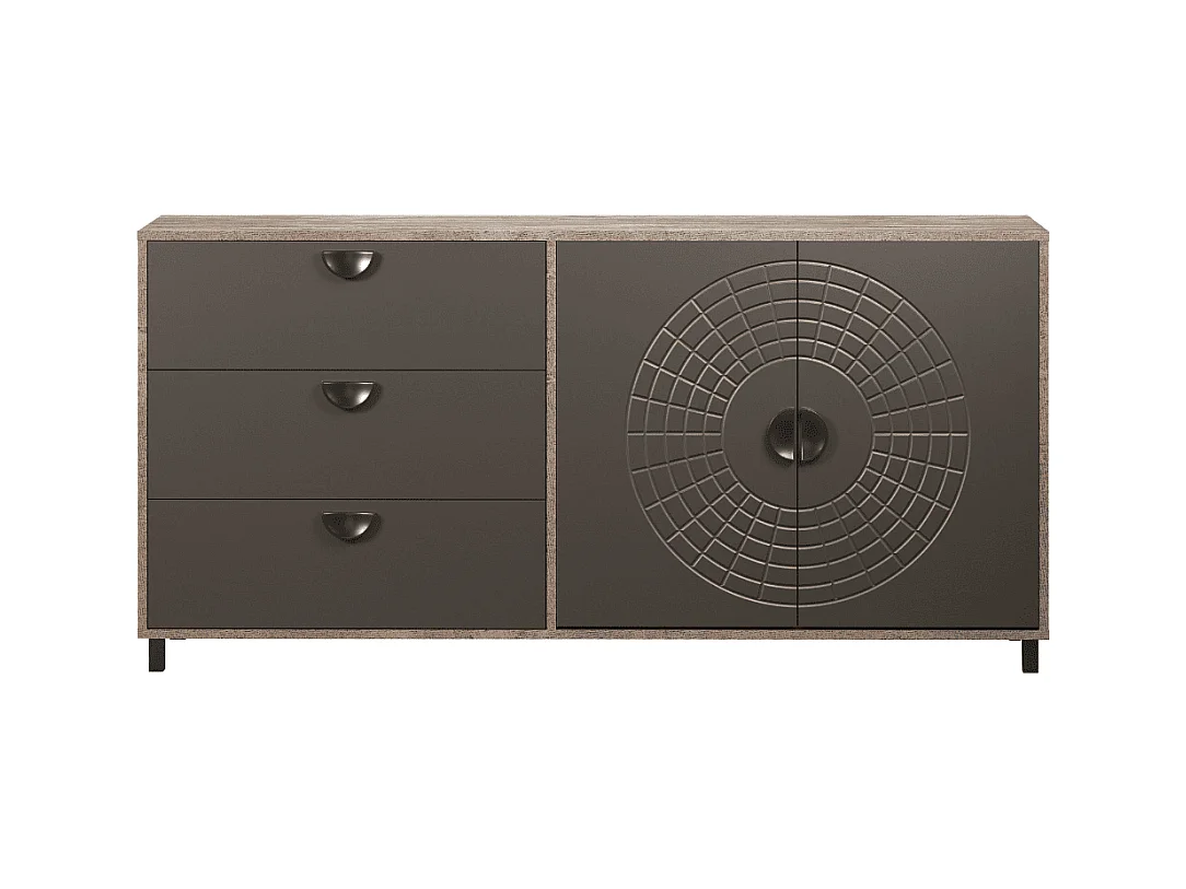 Buffet 2 portes, 3 tiroirs L176 cm - FUSION