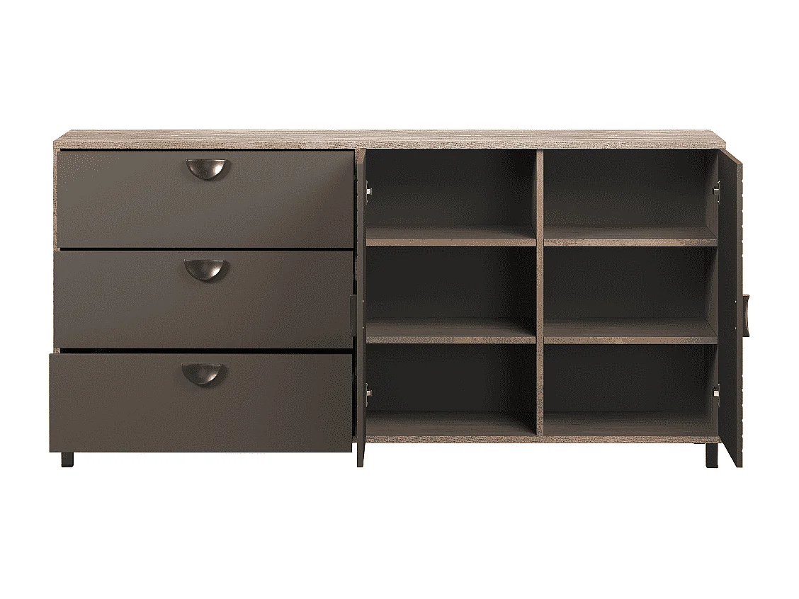 Buffet 2 portes, 3 tiroirs L176 cm - FUSION