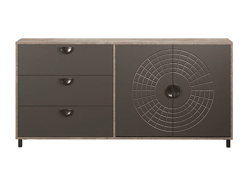 Dressoir met 2 deuren en 3 lades L176 cm - FUSION