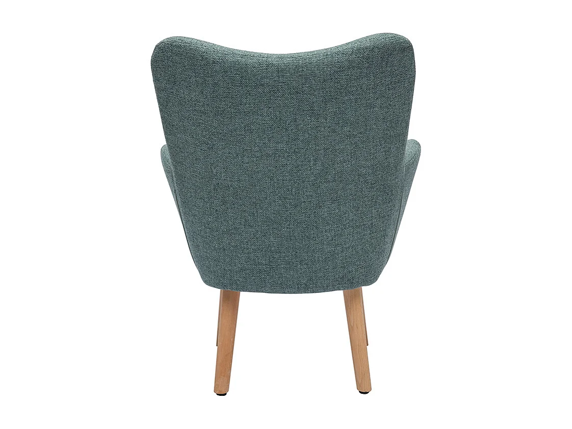 Sillón infantil escandinavo de tela verde grisáceo y madera clara BABY BRISTOL