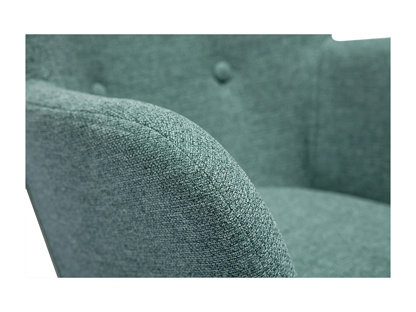 Fauteuil enfant scandinave en tissu vert de gris et bois clair BABY BRISTOL