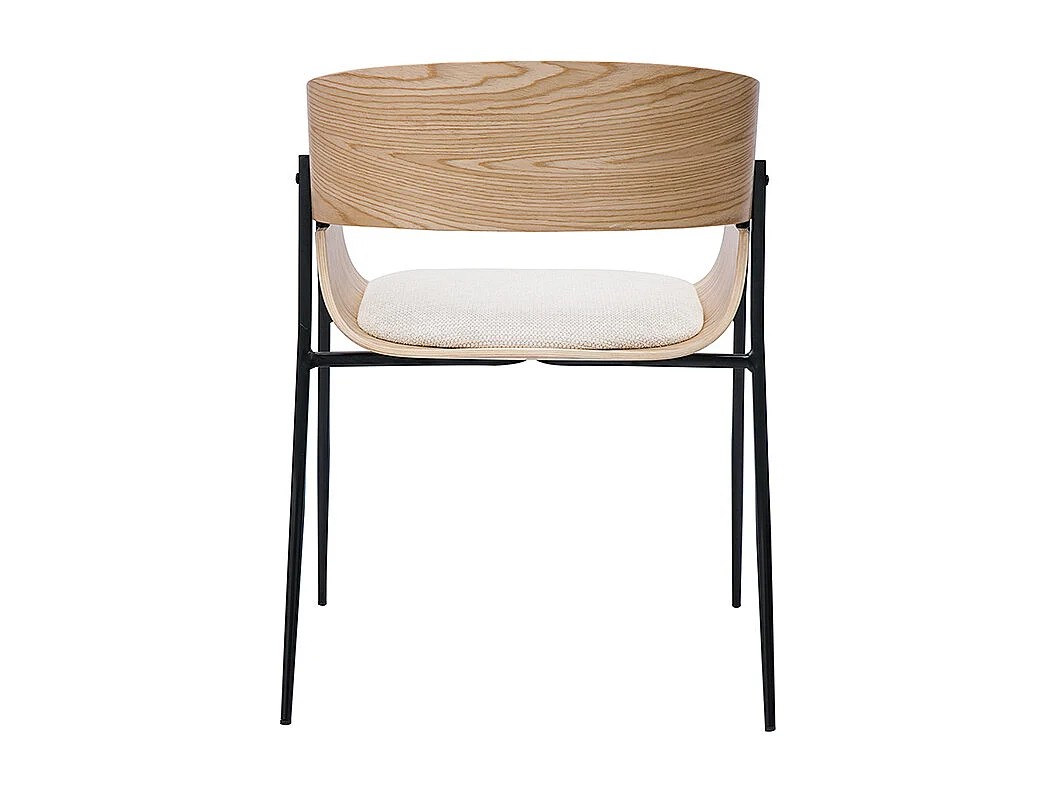 Silla de diseño negra y madera oscura WESS