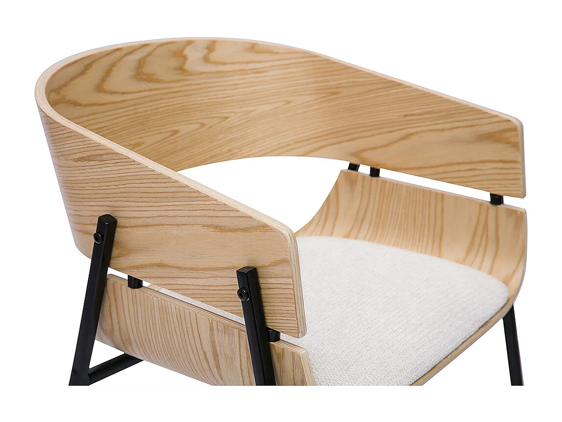 Silla de diseño negra y madera oscura WESS