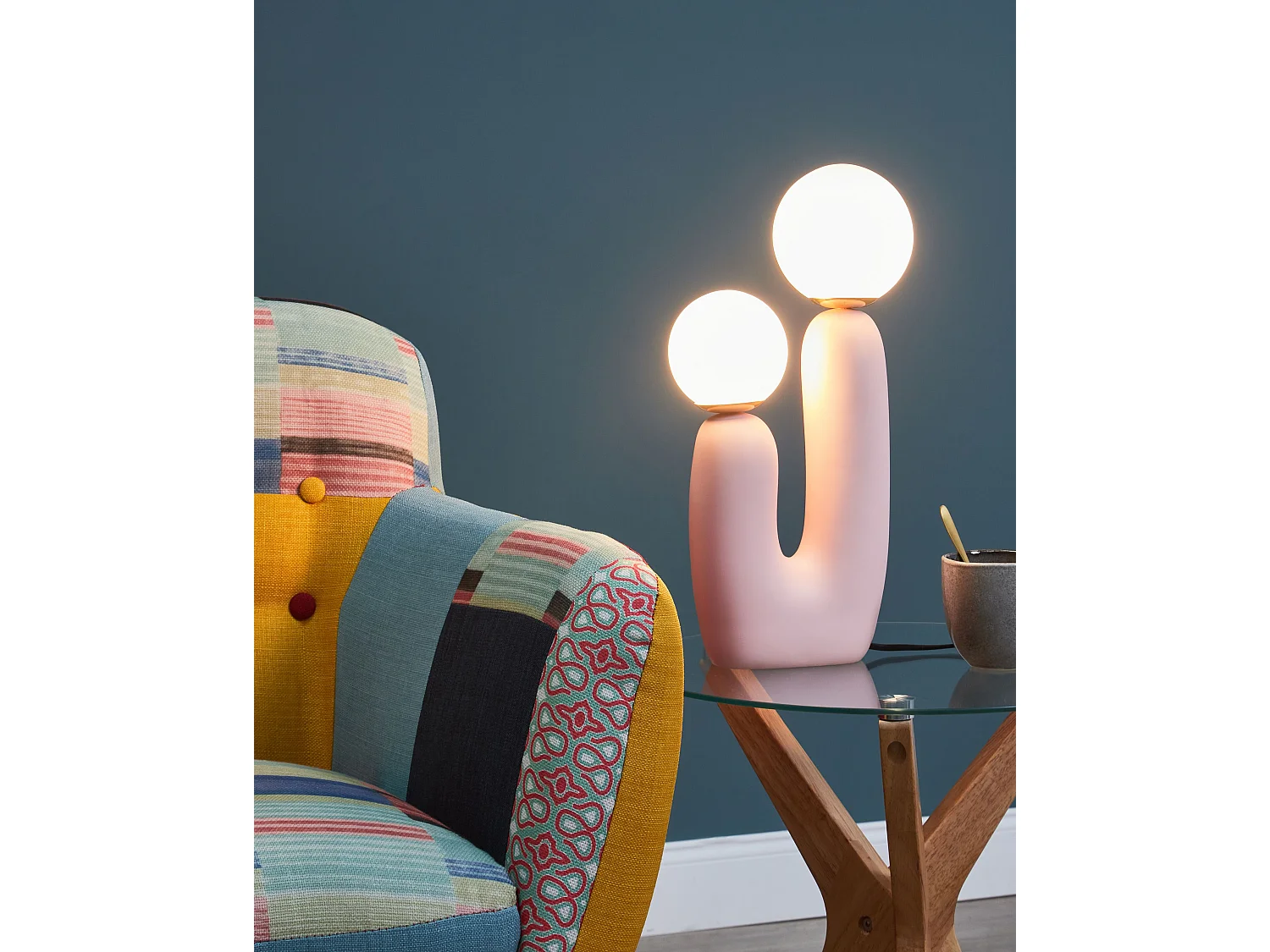 Lampe à poser TULUN Rose pastel