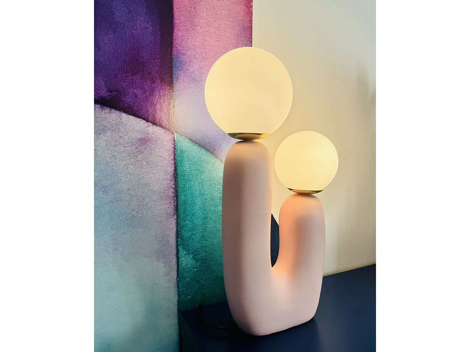 Lampe à poser TULUN Rose pastel