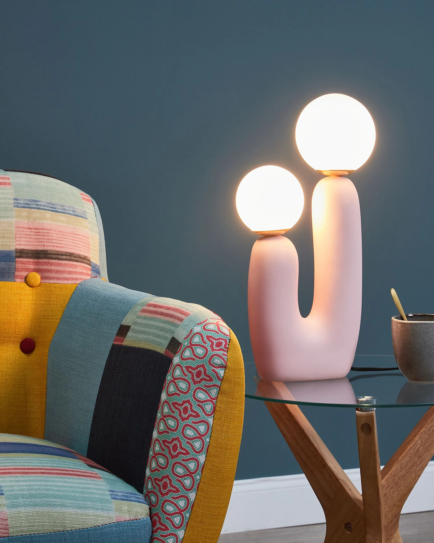 Lampe à poser TULUN Rose pastel