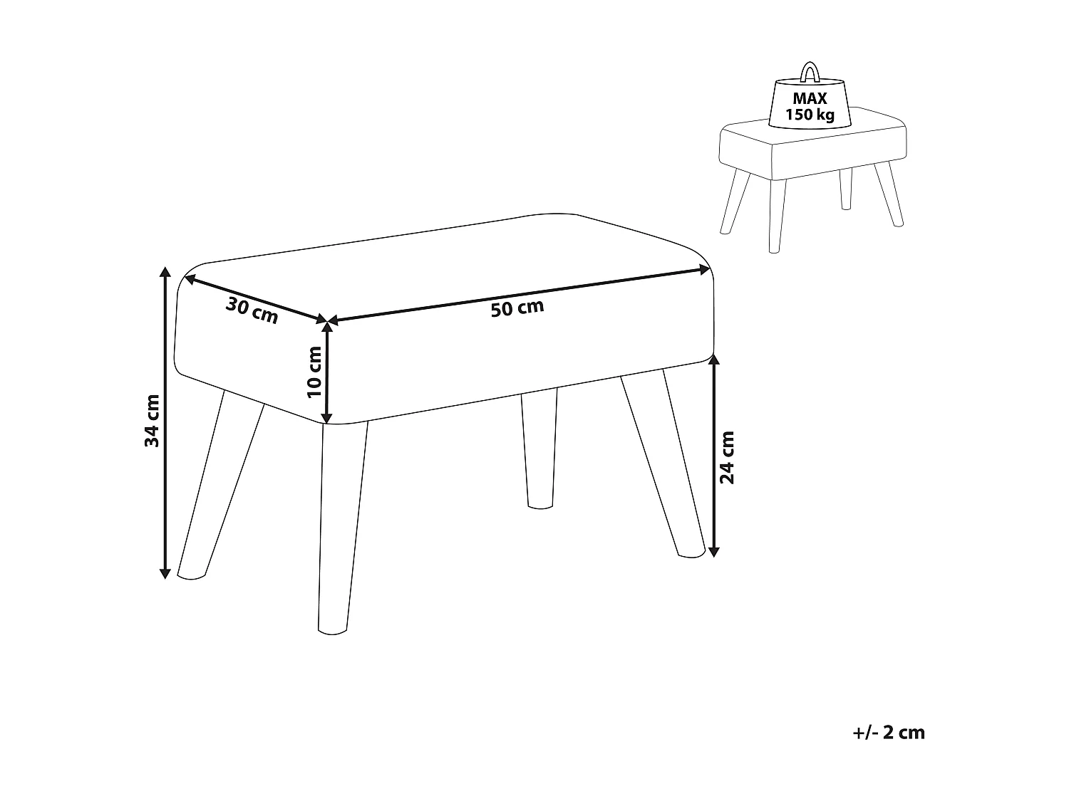 Sgabello TAKOMA II Tessuto Grigio chiaro