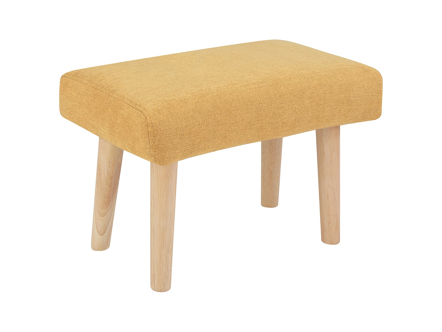 Footstool TAKOMA II Fabric Yellow