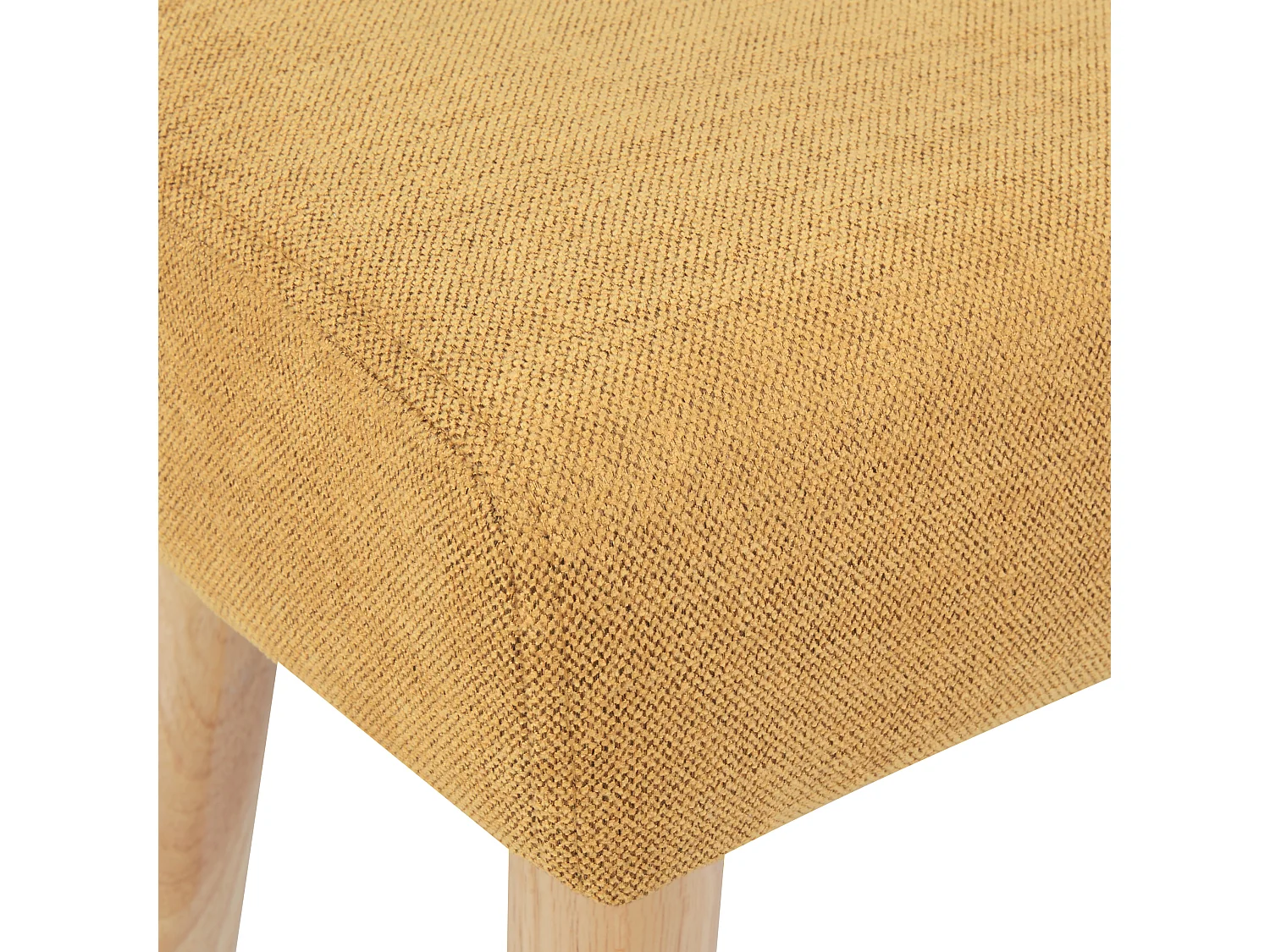 Footstool TAKOMA II Fabric Yellow