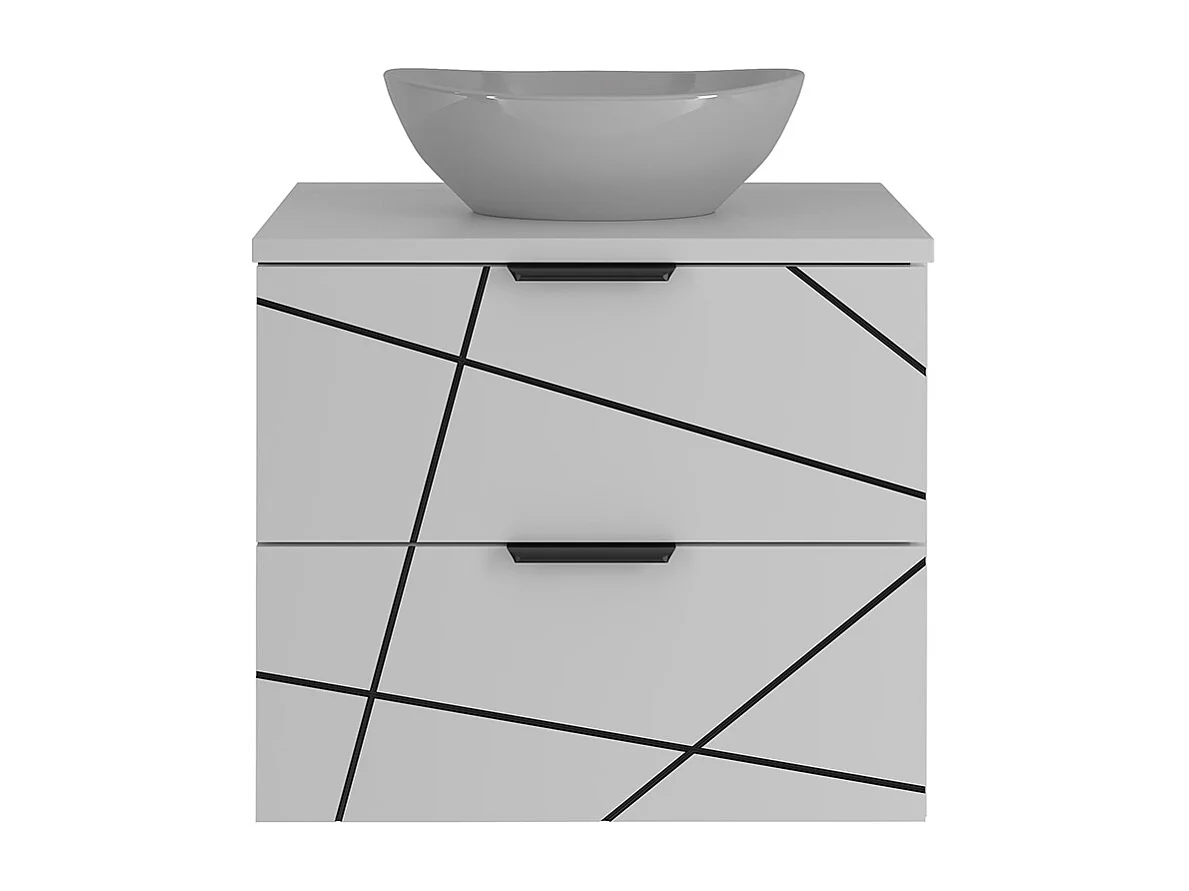 Teren Witte 60cm enkele wastafel met sokkel