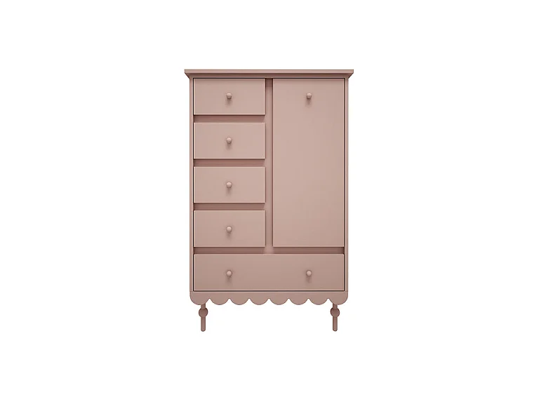 Wood Luck Babushka Rose 5-lade 1-deurs commode