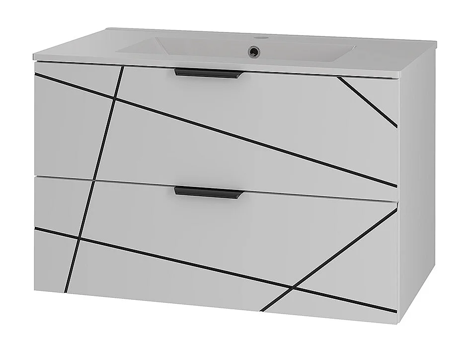 Teren Witte 80cm enkele wastafel