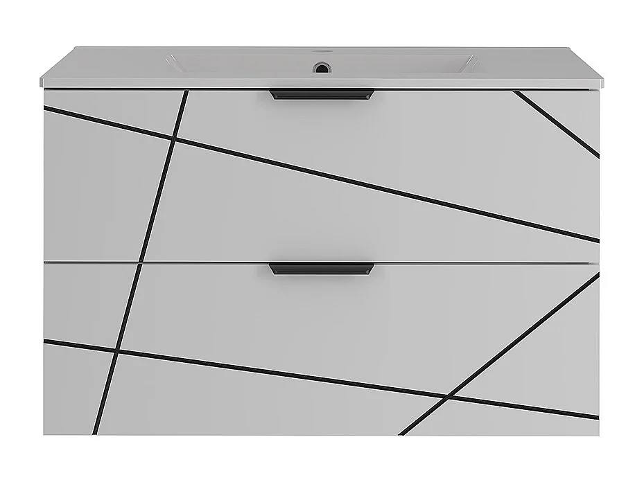 Teren Witte 80cm enkele wastafel