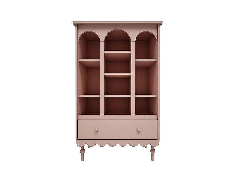 Wood Luck Babushka Rose 1-drawer bookcase