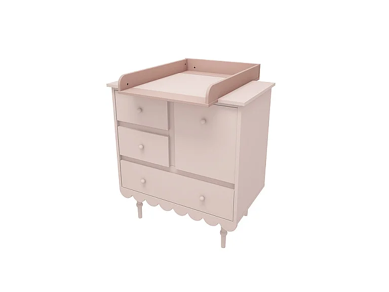 Verschoontafel Wood Luck Babushka Roze