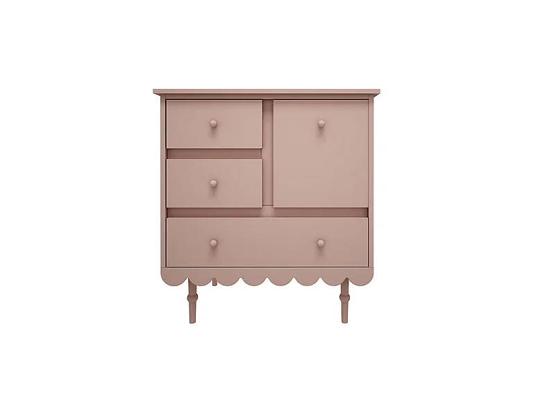 Wood Luck Babushka Pink 70x140 pull-out bed and 3-drawer chest
