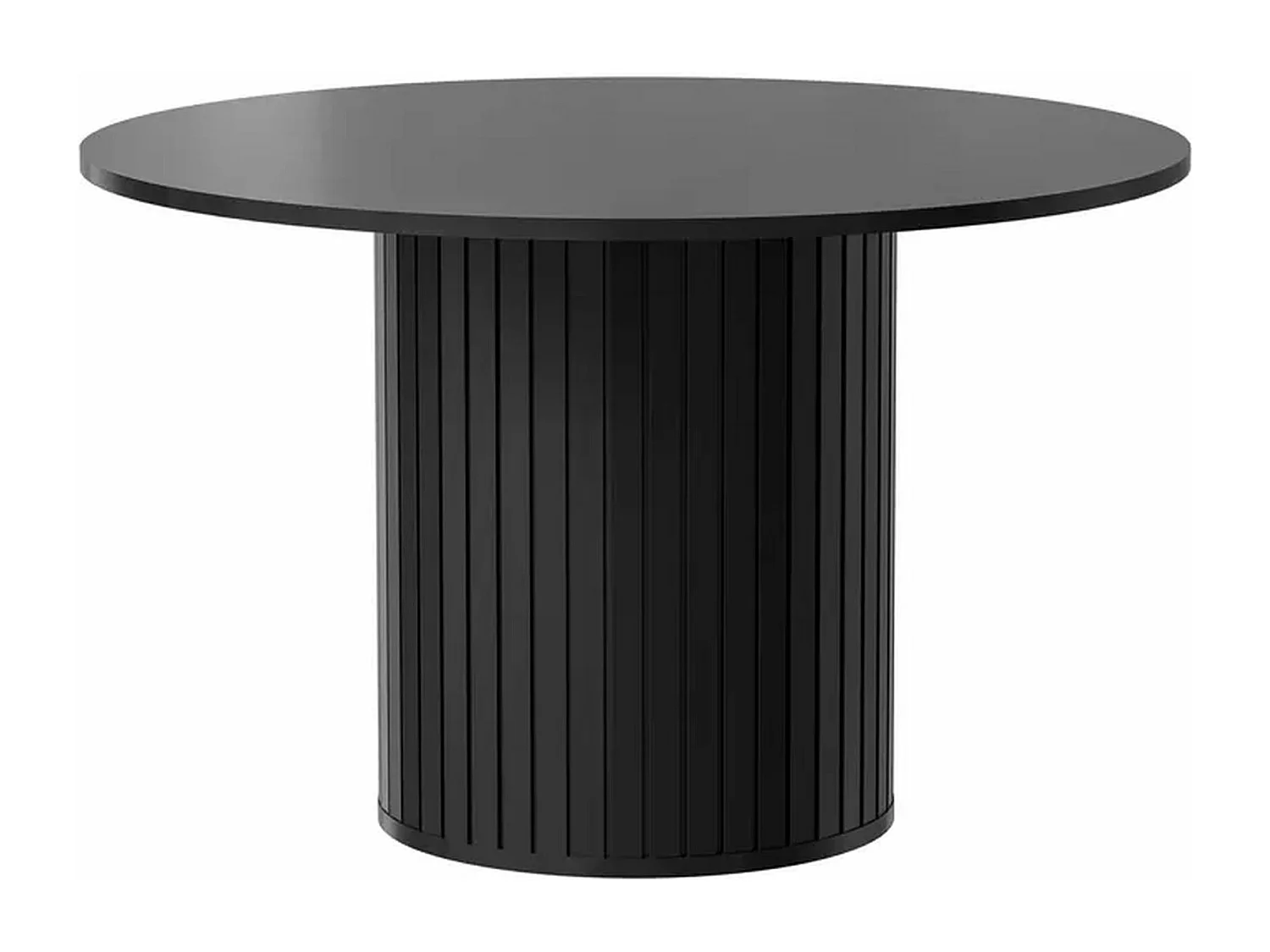 Table à manger ronde - noir avec pied colonne - 120 cm - ZANTE