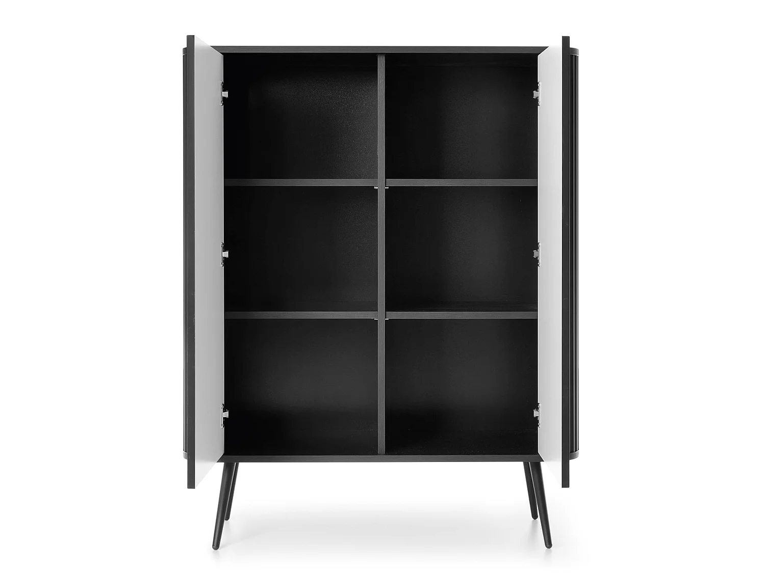 Buffet haut - 103 cm - 2 portes - noir avec pieds noirs- ZOVA