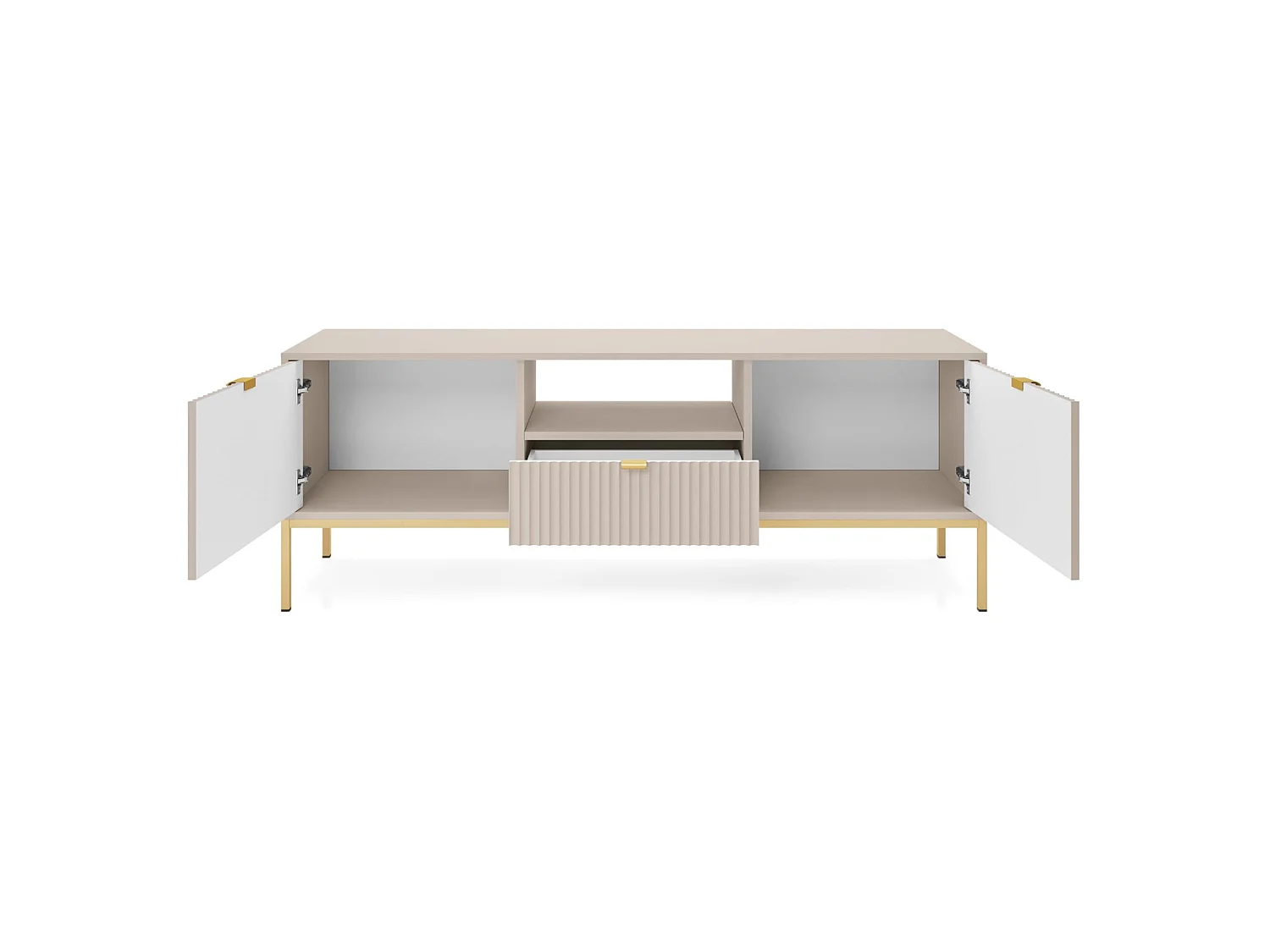 Meuble TV avec tiroir – 154 cm – gris cachemire – VELLORE