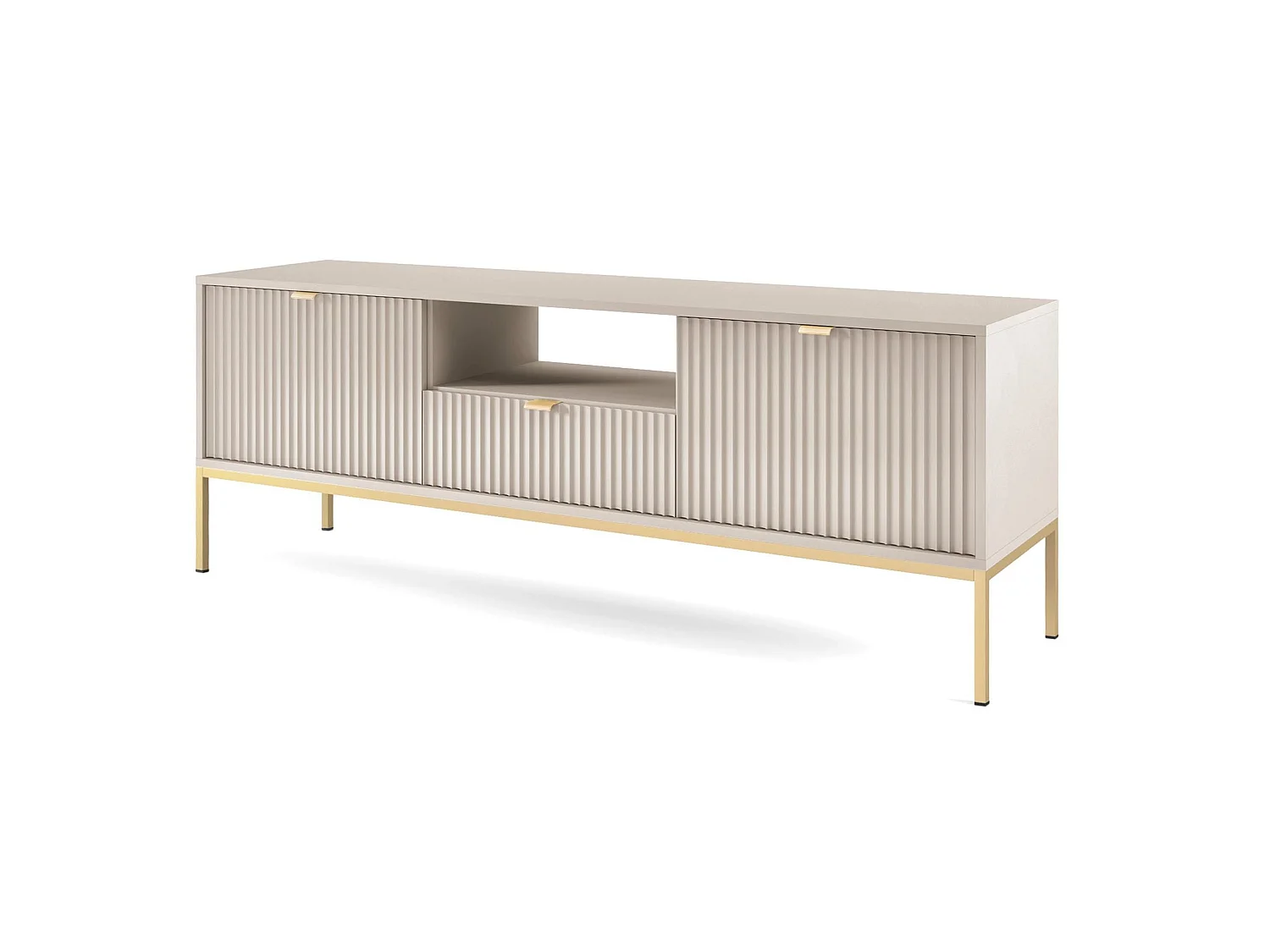 Meuble TV avec tiroir – 154 cm – gris cachemire – VELLORE
