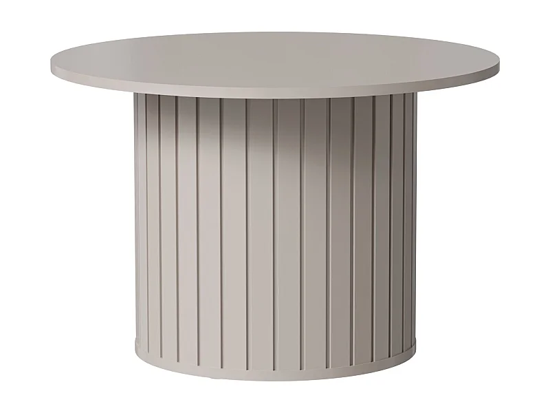 Table basse ronde - 70 cm - Grège avec pied colonne - ZANTE