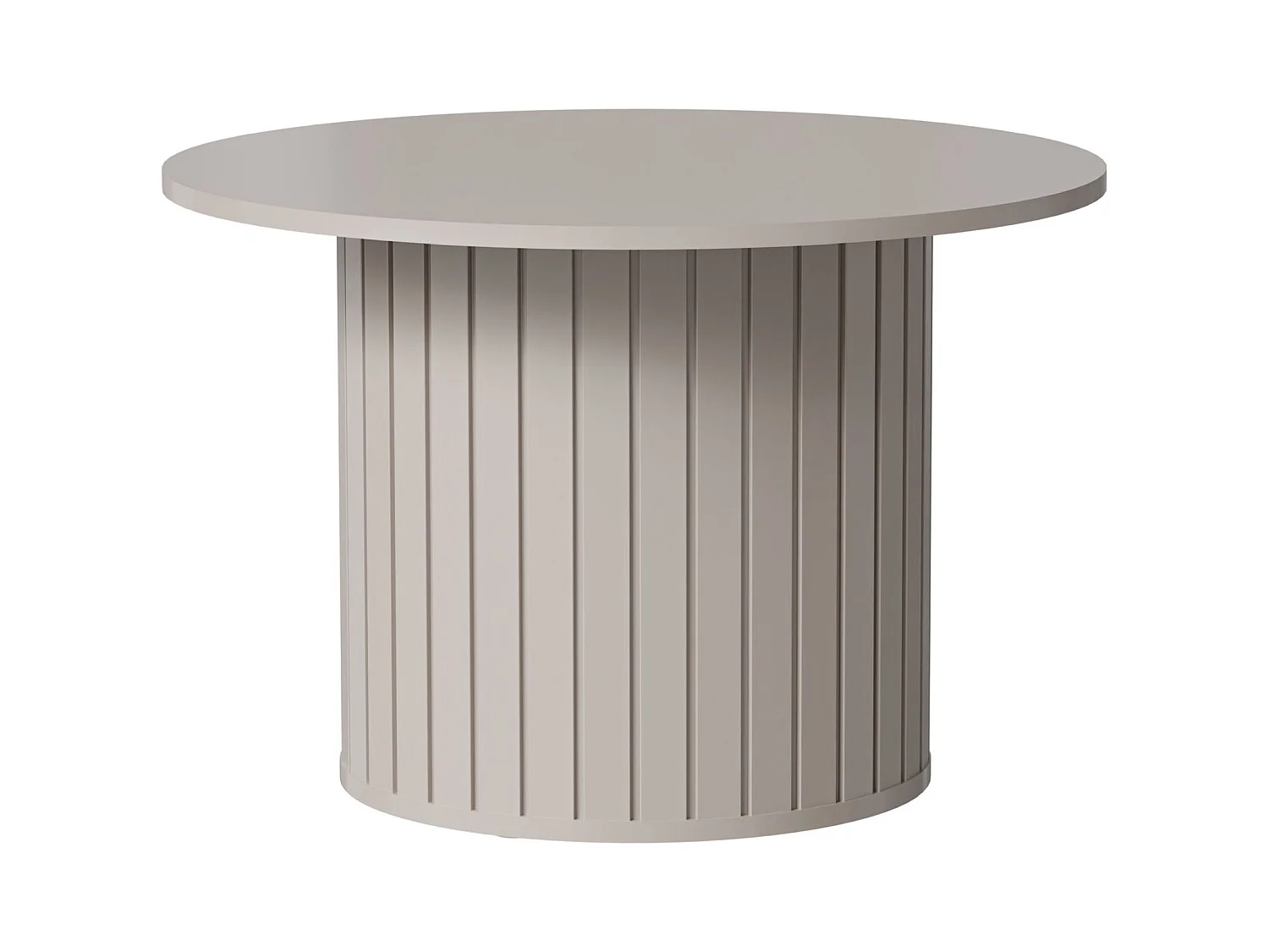 Table basse ronde - 70 cm - Grège avec pied colonne - ZANTE