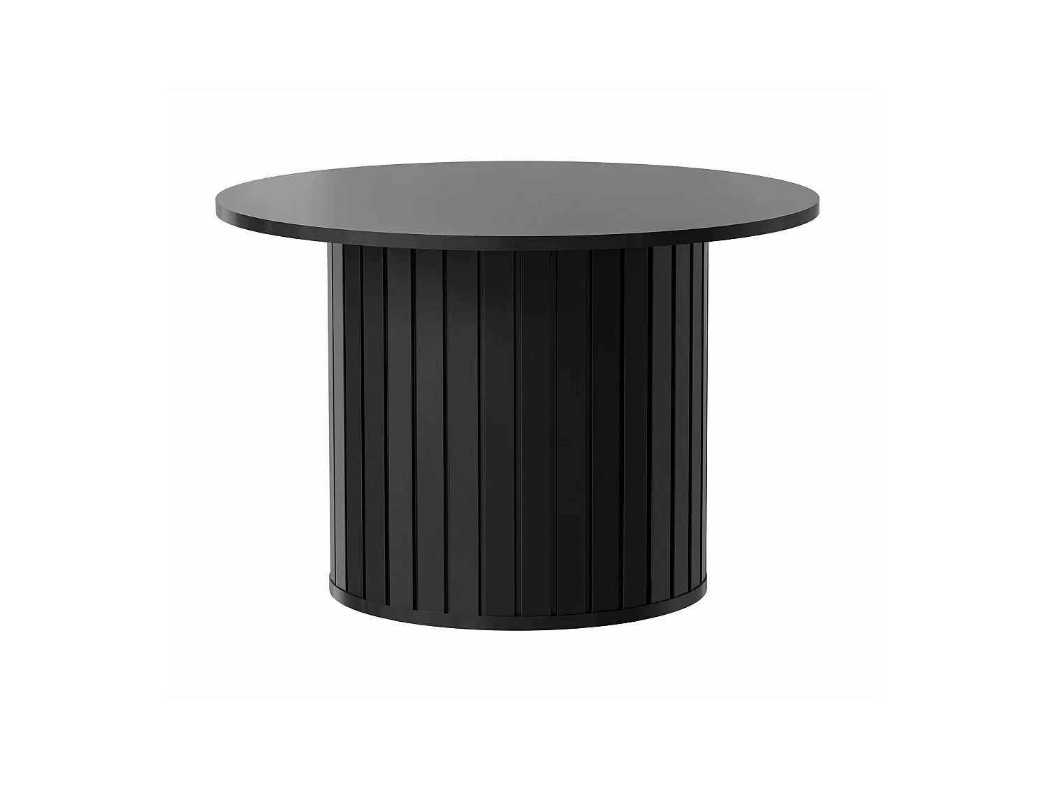 Table basse ronde - 70 cm - noir avec pied colonne - ZANTE