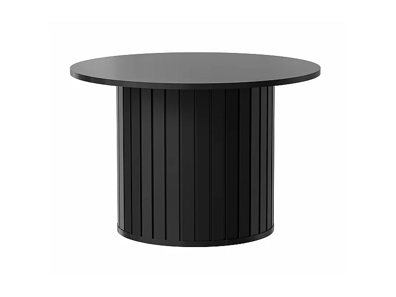 Table basse ronde - 70 cm - noir avec pied colonne - ZANTE