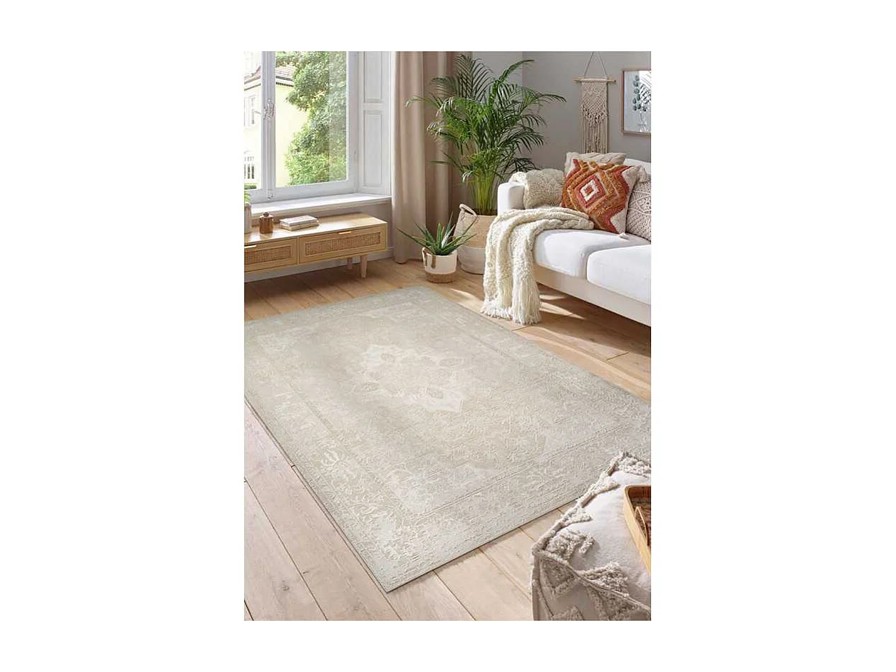 3 Fils à Tapis Vintage Aunt Lydia's - 100% Polyester Kodel, 70 Yards, Couleur Beige #405 - NOS