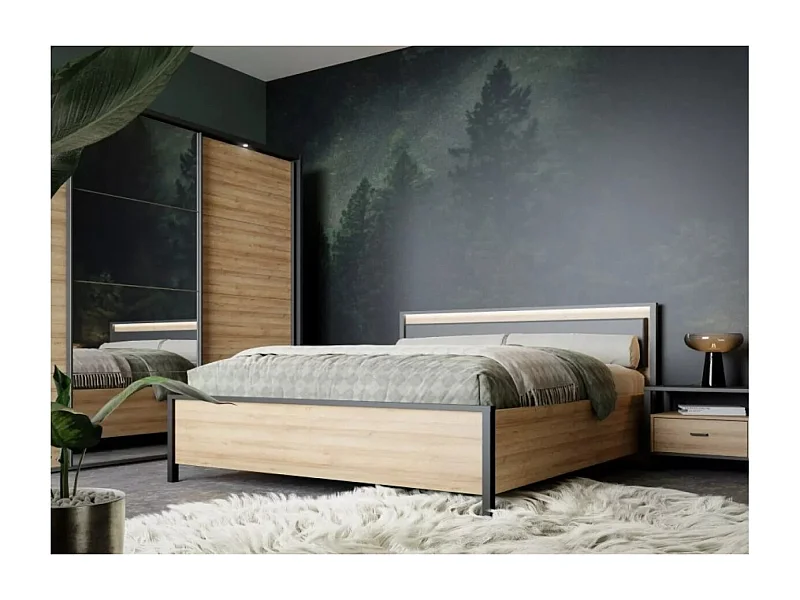 Letto Rock (160x200)/Marrone