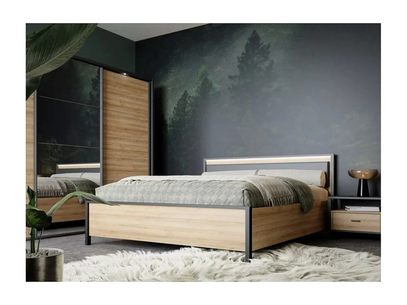 Lit Rock (160x200)/Marron