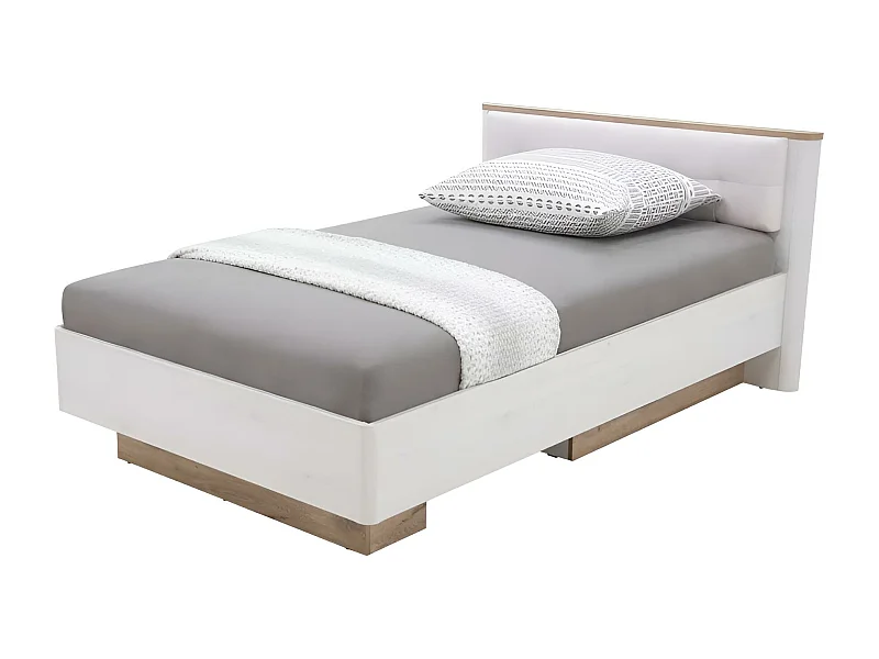 Letto Ogai (120x200)/Rete a doghe/Bianco