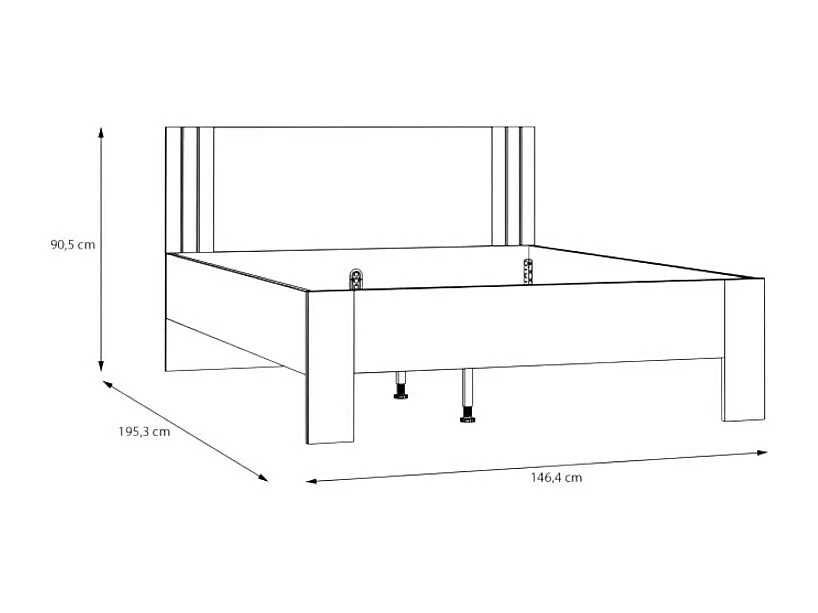 Letto Vakatipu S (160x200)/Bianco&Marone