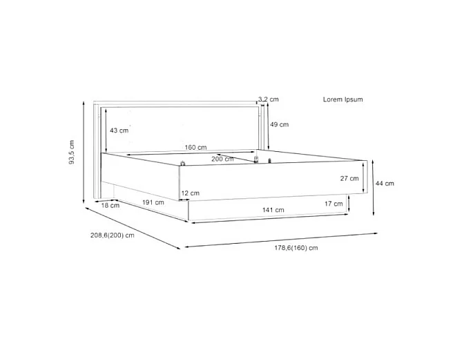 Lit Trondheim  (160x200)/Marron