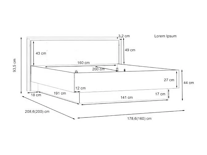 Lit Trondheim  (160x200)/Marron