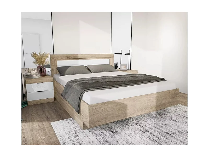 Letto Luca (160x200)/Marrone&Bianco